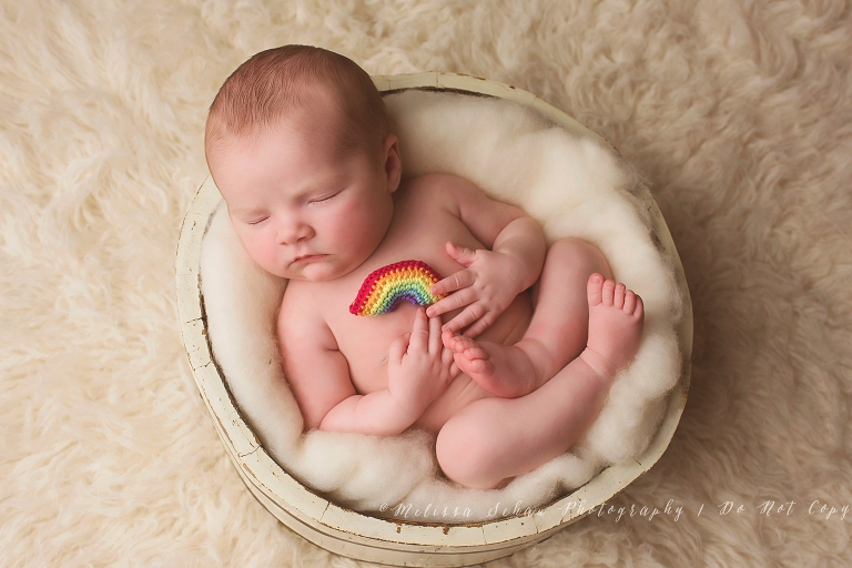 Rainbow Baby Newborn Photo