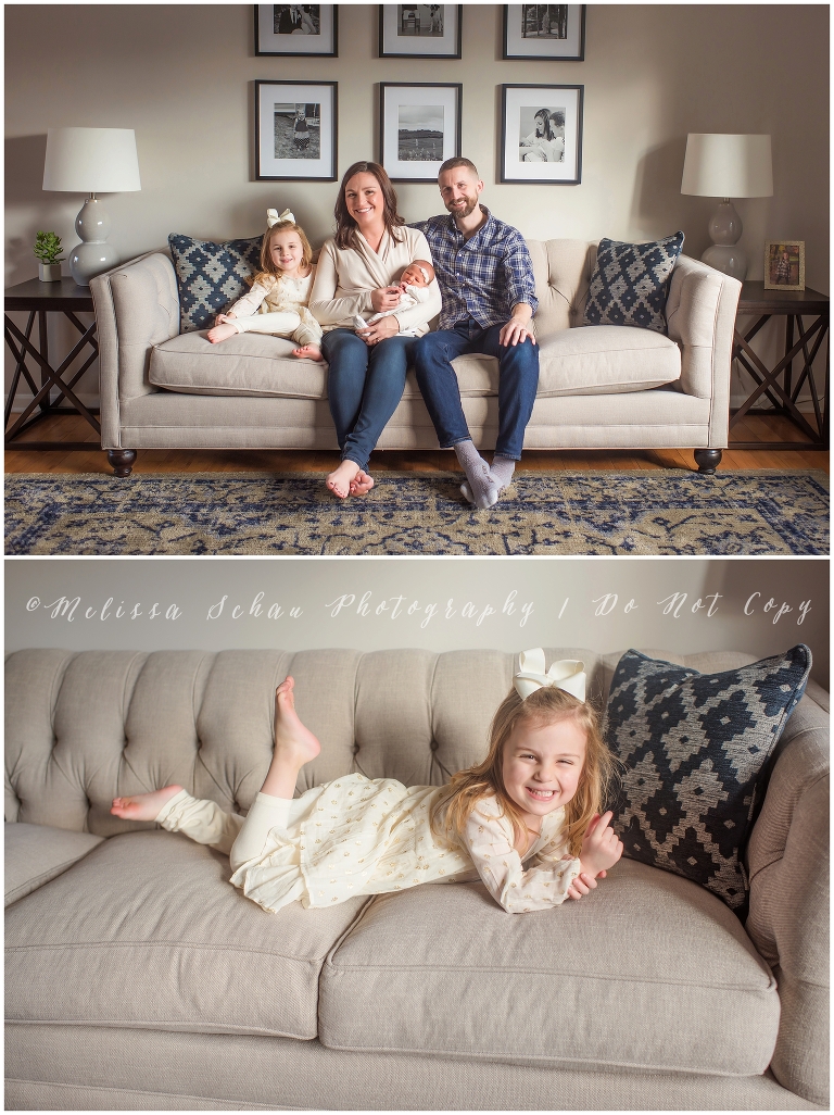 Lifestyle newborn photography session